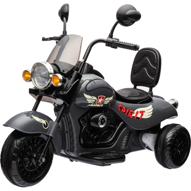 12V Kids Cruiser 1-Seater Motorcycle - Black