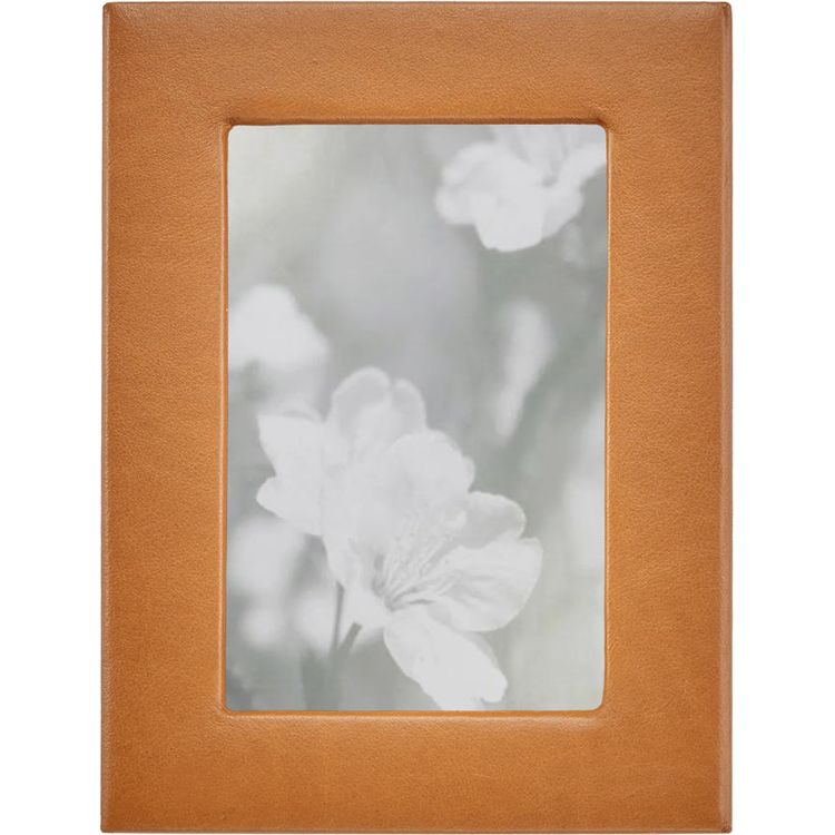 4" x 6" Leather Studio Frame - Tan
