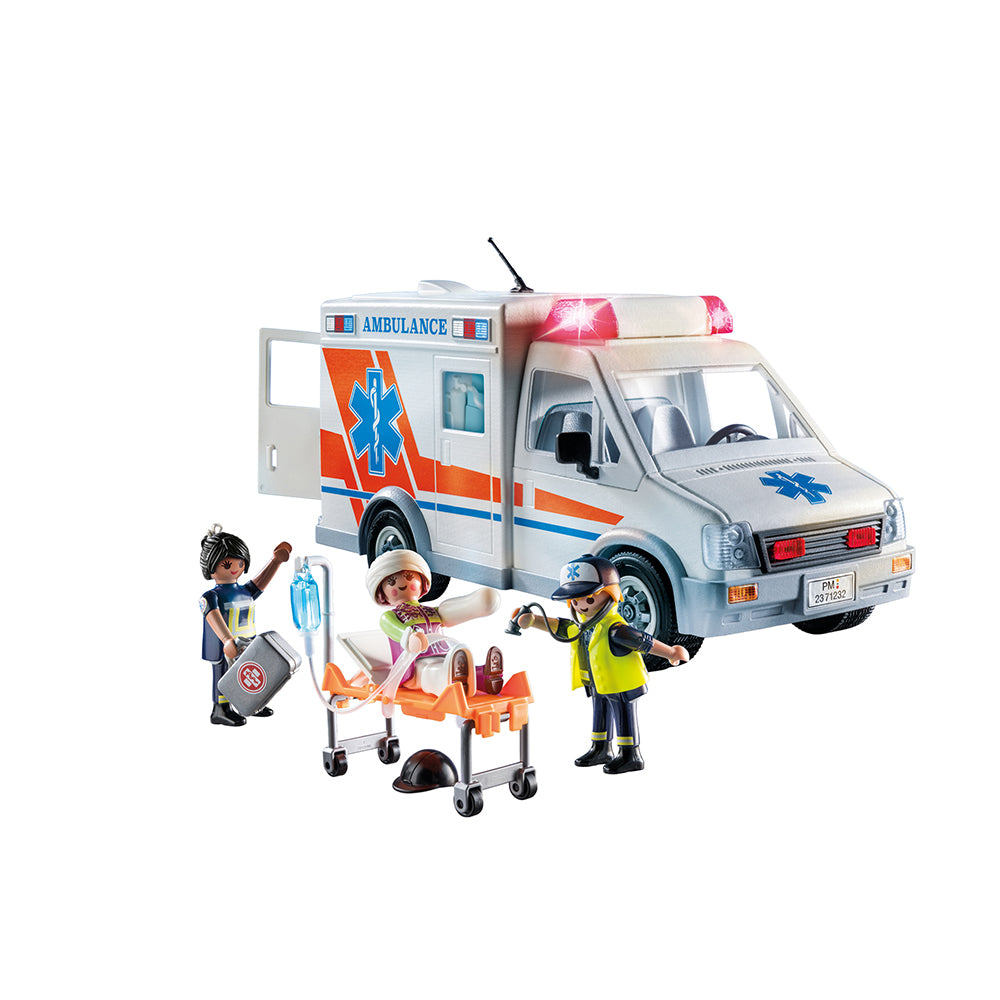 Ambulance with Lights, Accessories and 3 Figures