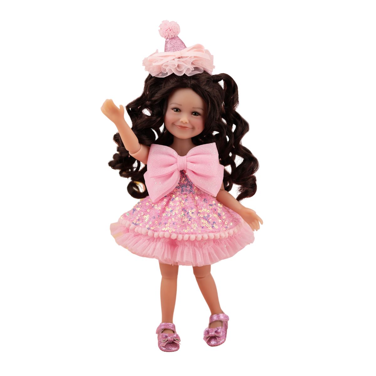 Birthday Siblies Doll - Tan Skin, Pink Dress