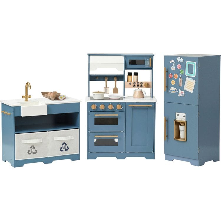 Little Chef Atlanta Modular Play Kitchen - Blue/Gold