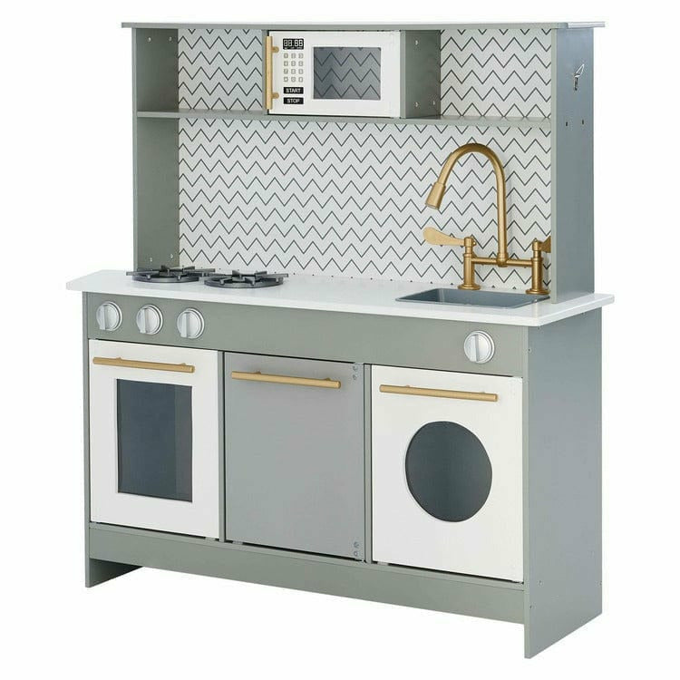 Little Chef Berlin Modern Play Kitchen - Grey / White