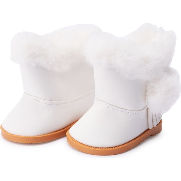 My FAO Doll White Fur Boots