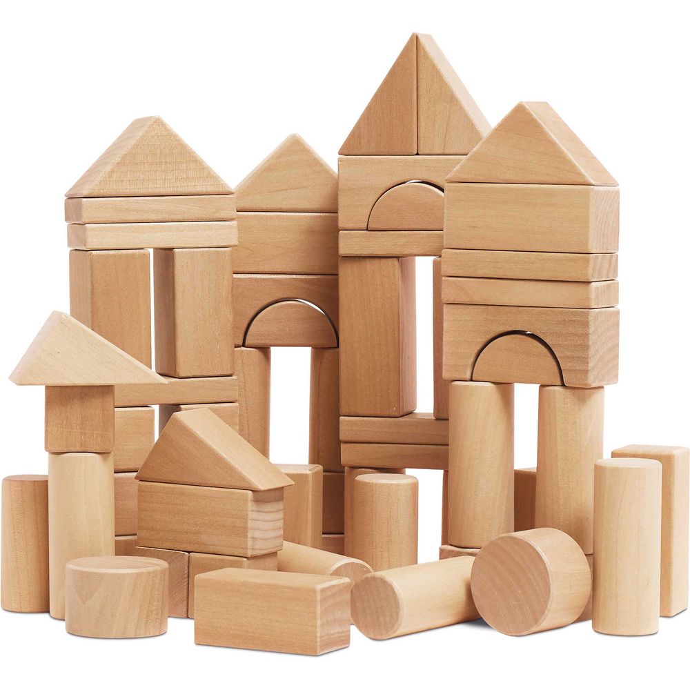 Natural Wood Building Blocks