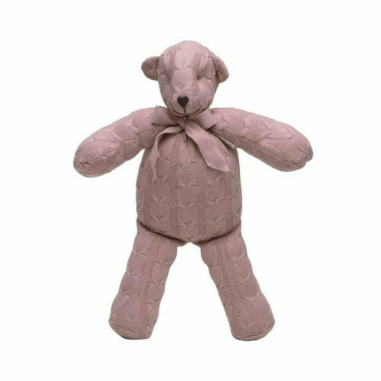 Rose Cable Knit Plush Teddy Bear