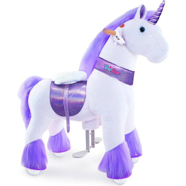 Purple Model U Ride-On Unicorn - 4-7 Years