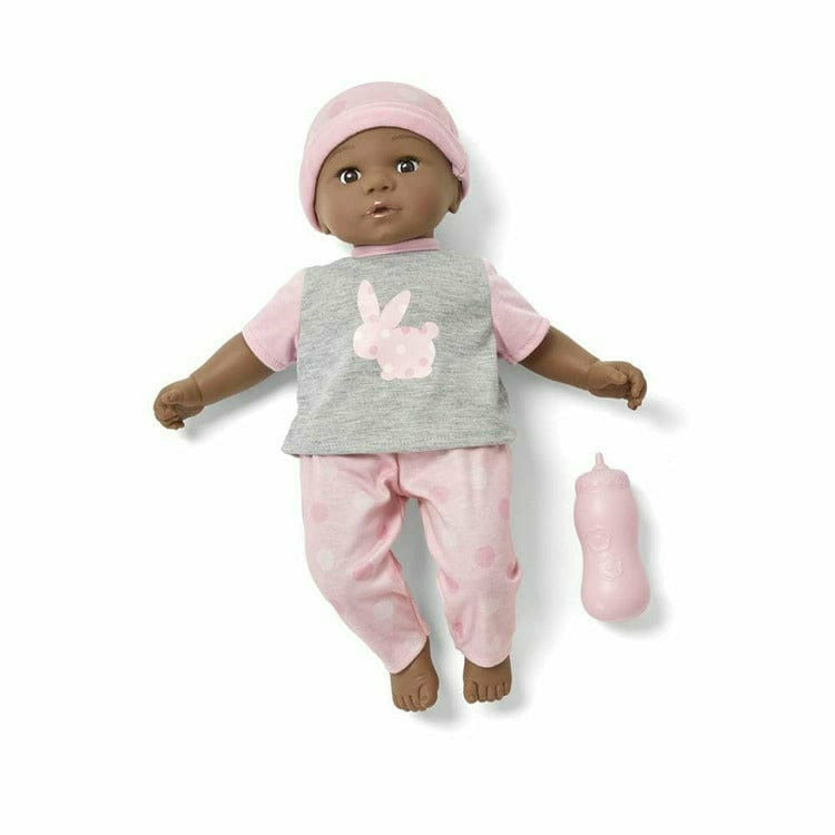 Sweet Smiles Baby Doll - Pink Outfit with Dark Skin Tone