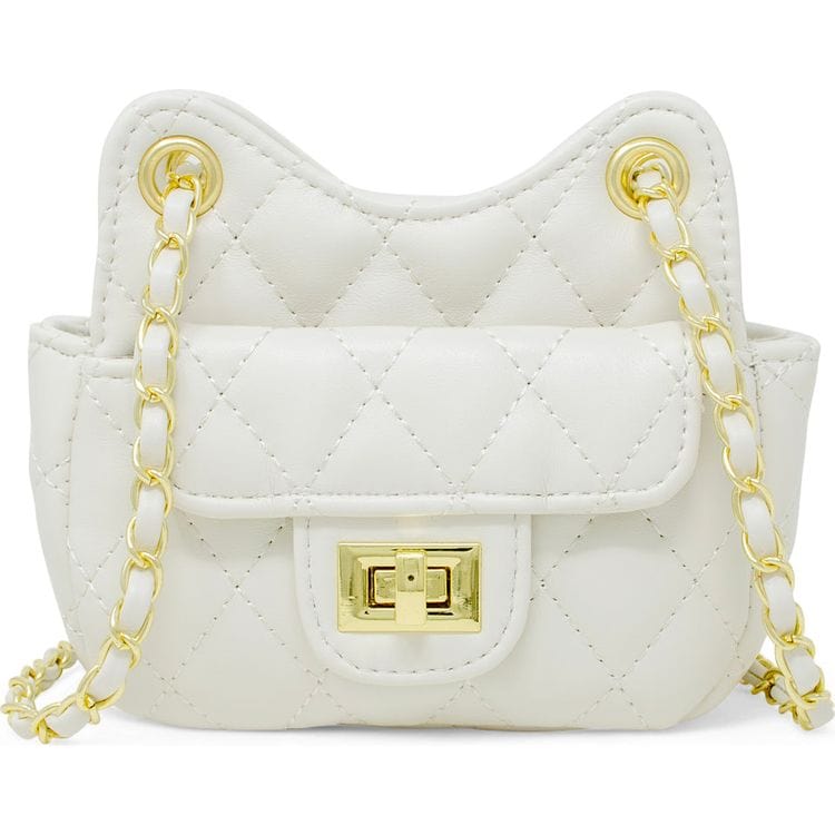 Tiny Quilted Treasure Purse - White