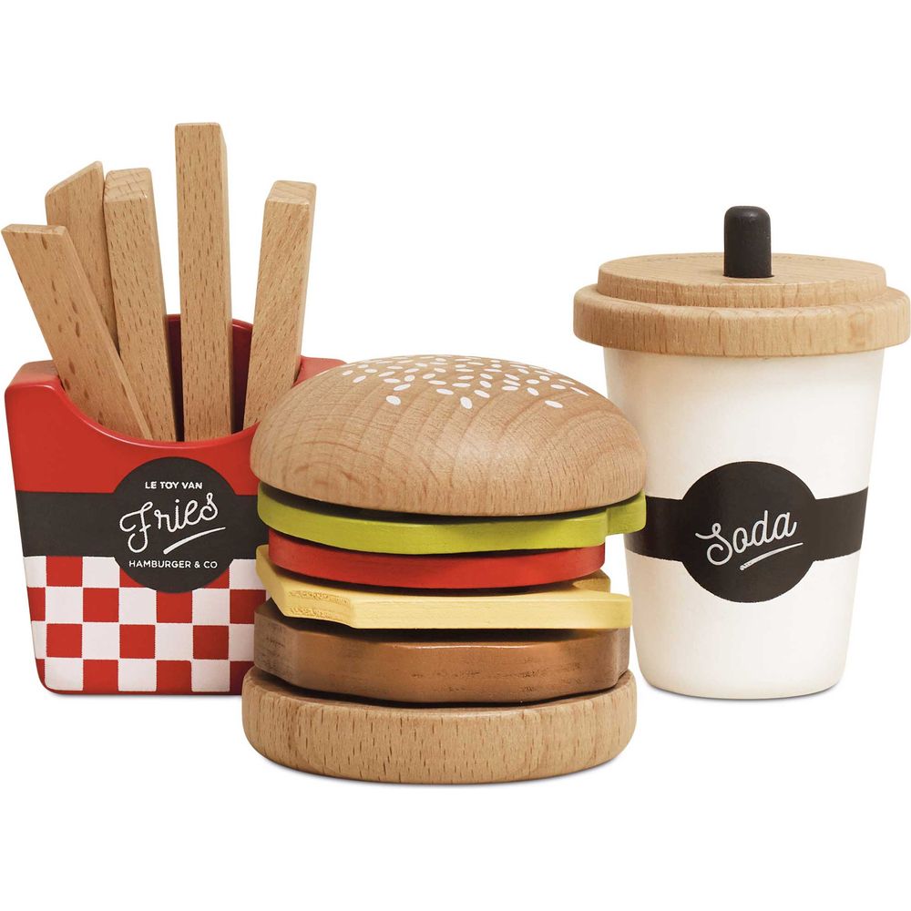 Wooden Gourmet Hamburger Set